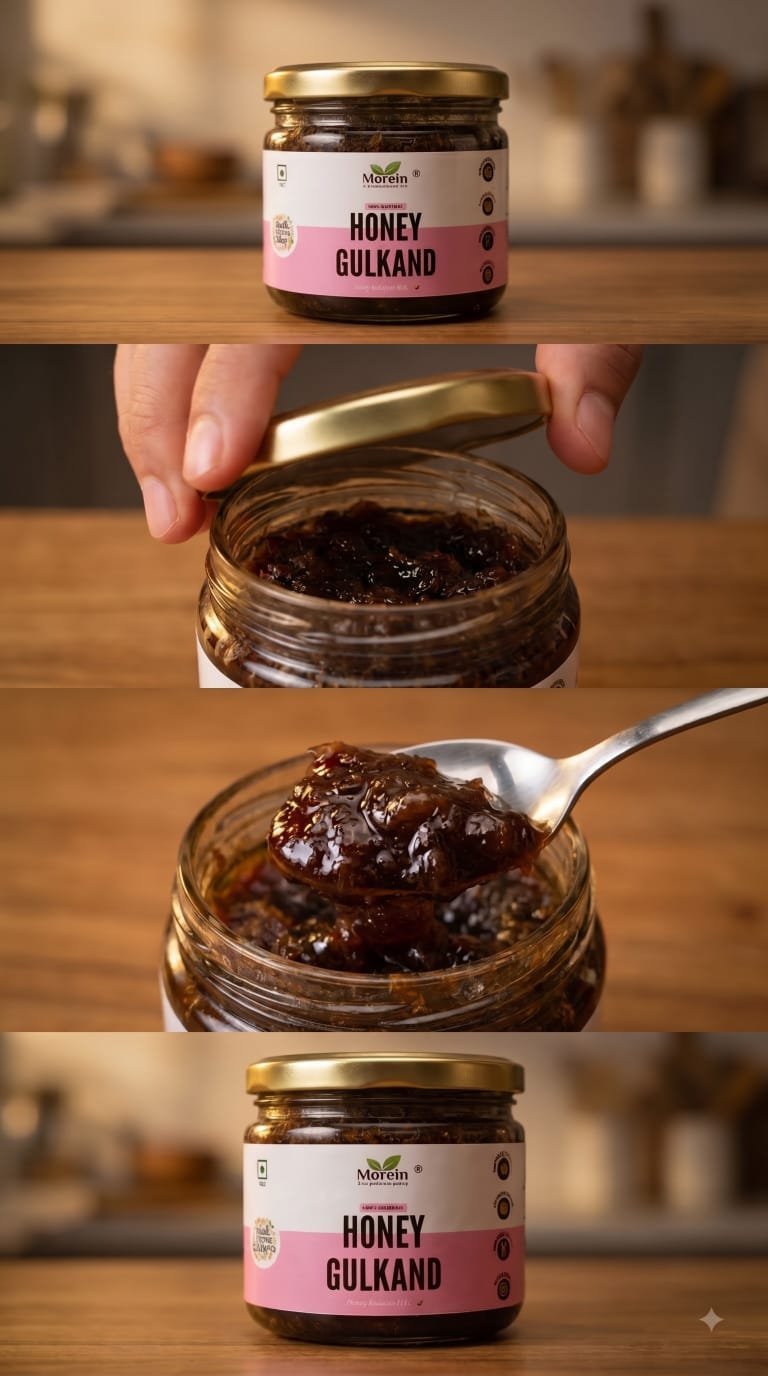 Honey Gulkand 450gms– Made with Fresh Rose Petals & Raw Honey - Image 4
